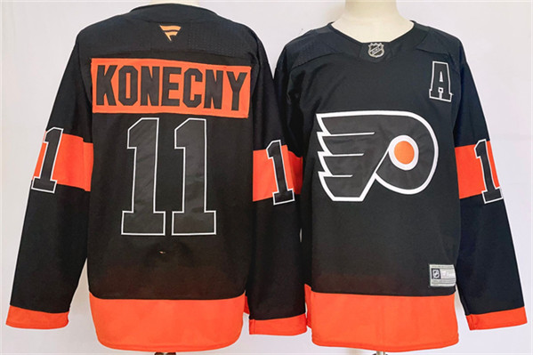 Philadelphia Flyers #11 Travis Konecny Black 2024 Stitched Jersey - Zenithce