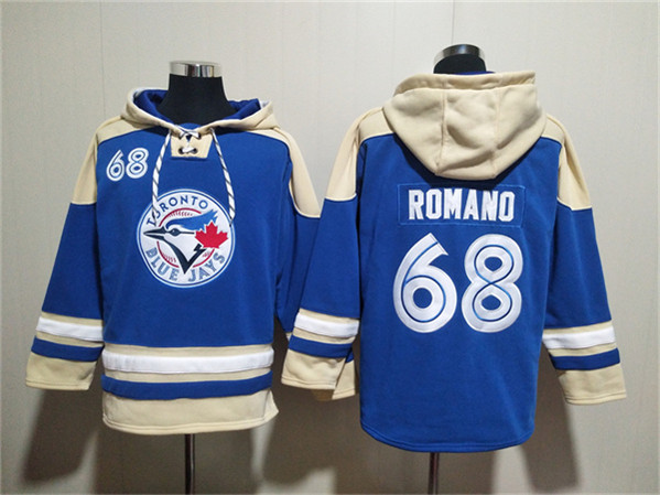 Toronto Blue Jays #68 Jordan Romano Royal Ageless Must-Have Lace-Up Pullover Hoodie - Zenithce