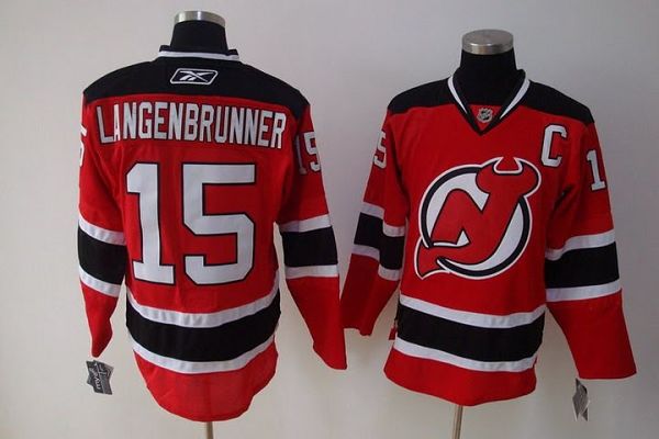 Devils #15 Jamie Langenbrunner Stitched Red Jersey - Zenithce