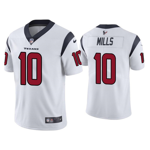 Houston Texans #10 Davis Mills White Vapor Untouchable Limited Stitched Jersey - Zenithce