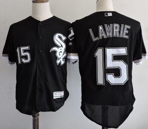 White Sox #15 Brett Lawrie Black Flexbase Authentic Collection Stitched Jersey - Zenithce