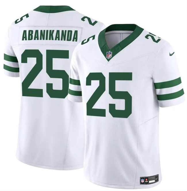 New York Jets #25 Israel Abanikanda White 2024 F.U.S.E. Vapor Limited Stitched Jersey - Zenithce