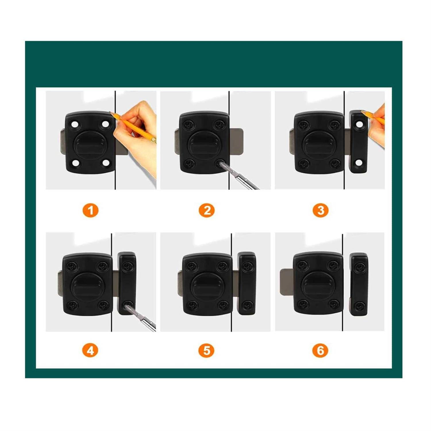 Security Door Lock Bolt Lock Solid revolving Door Lock pet Door Lock - MT - Zenithce