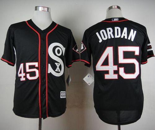 White Sox #45 Michael Jordan Black New Cool Base Stitched Jerseys - Zenithce