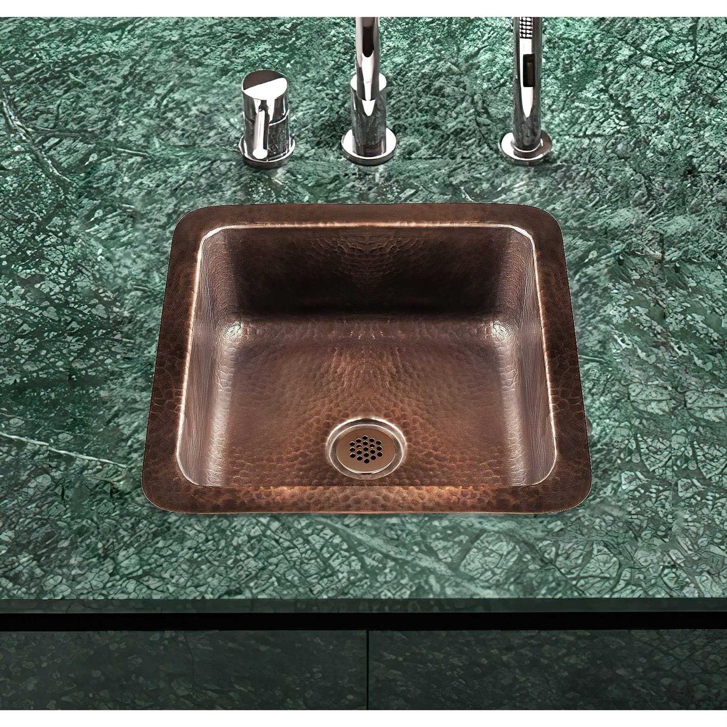 Monarch Abode Matte Black Hand Hammered Glasgow Dual Mount Bar Prep Kitchen Sink - Zenithce