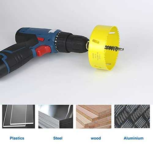 Hole Saw,HSS Bi-Metal Hole Cutter with Arbor Mandrel for Cutting Steel,Aluminium,Brass,Copper,Zinc,Tin,Wood - Zenithce