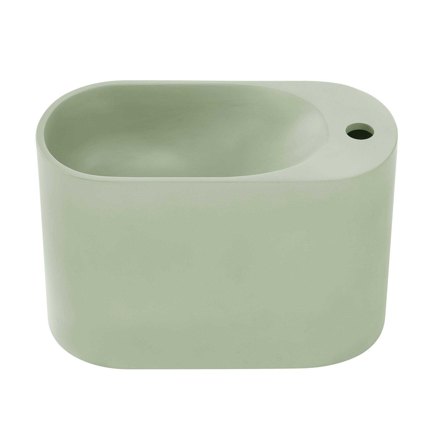 Swiss Madison Sublime Pedestal Bathroom Sink Square Single Faucet Hole - Zenithce