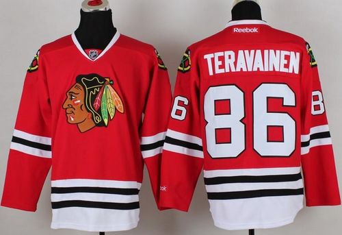 Blackhawks #86 Teuvo Teravainen Red Stitched Jersey - Zenithce