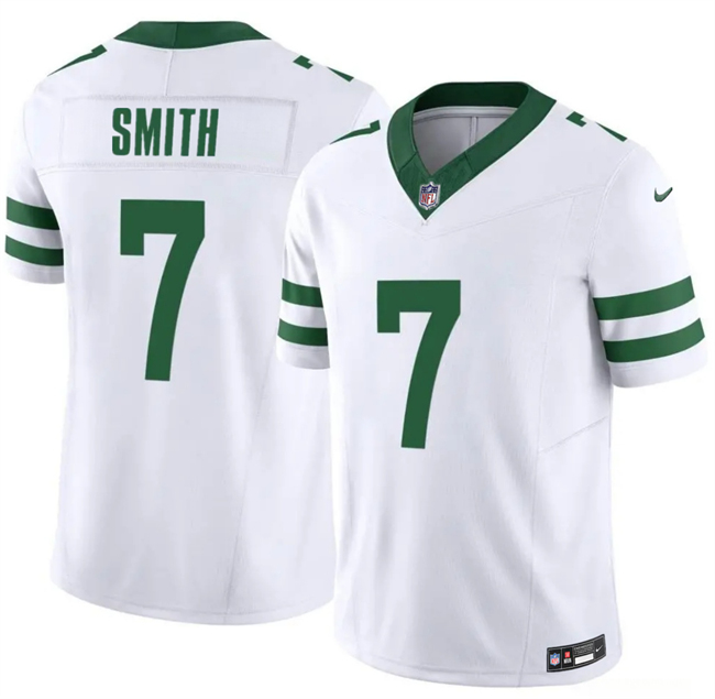 New York Jets #7 Geno Smith White 2025 F.U.S.E. Vapor Untouchable Limited Stitched Jersey - Zenithce