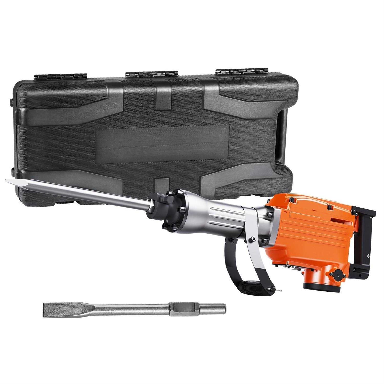 VEVOR Demolition Hammer Demolition Jack Hammer Concrete Breaker 1400W Electric Hammer 2 Chisel Bit - Zenithce