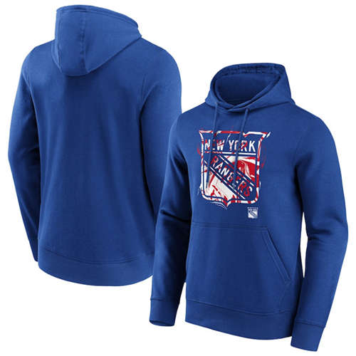 New York Rangers Royal Marble Hoodie - Zenithce