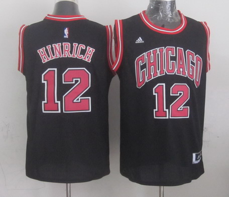 Chicago Bulls #12 Kirk Hinrich Revolution 30 Swingman 2014 New Black Jersey - Zenithce