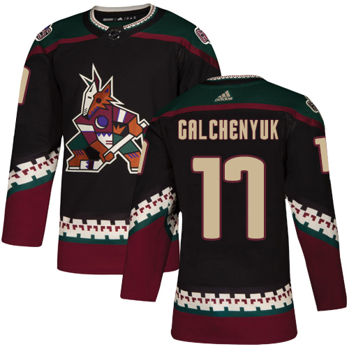 Arizona Coyotes #17 Alex Galchenyuk Black Stitched Jersey - Zenithce