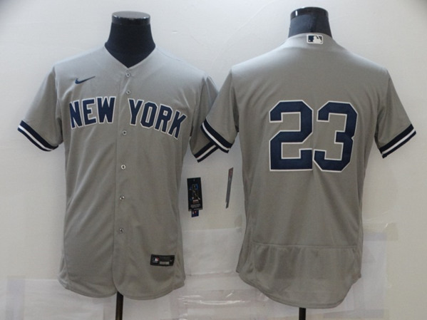 New York Yankees #23 Don Mattingly Grey Flex Base Stitched Jersey - Zenithce