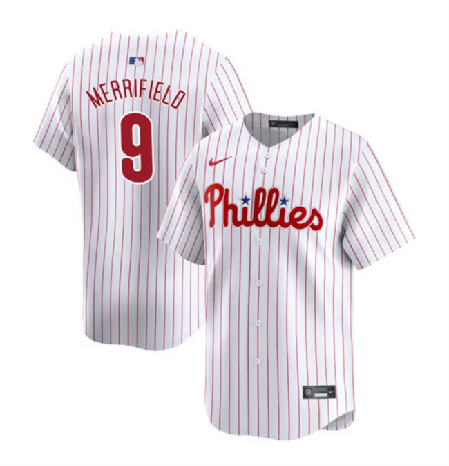 Philadelphia Phillies #9 Whit Merrifield White Home Limited Stitched Jersey - Zenithce