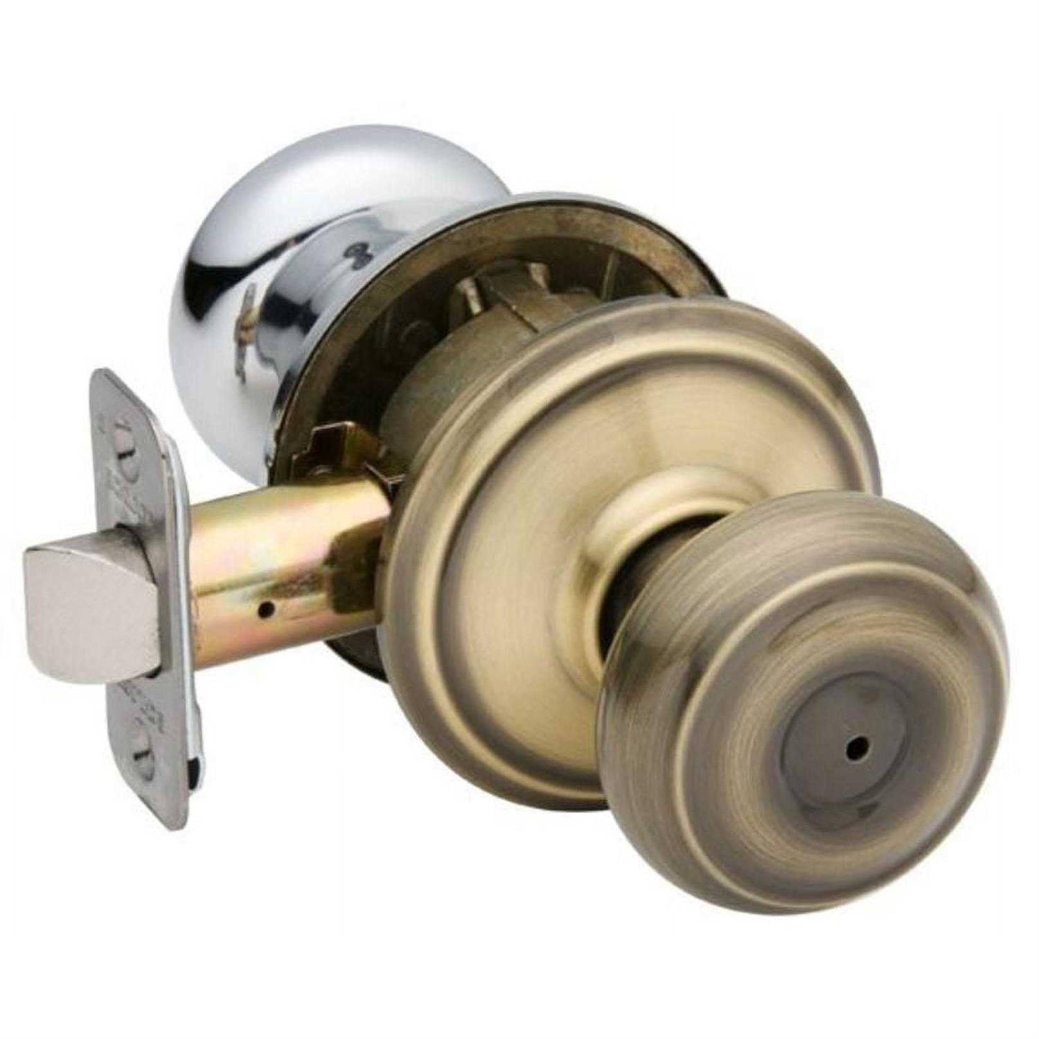 Schlage Georgian Privacy Door Knob Set with Decorative Brookshire Trim F40GEO - Zenithce