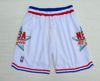 1992 All-Star White Hardwood Classics Swingman Shorts - Zenithce