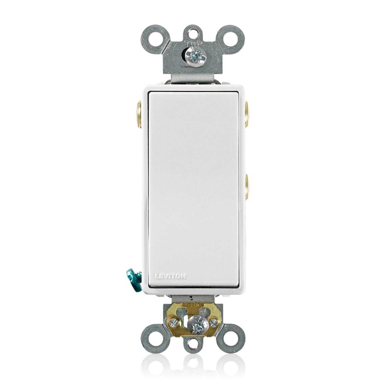 Leviton 5643-W Decora 3-Way/3-Way AC Combination Switch - Zenithce
