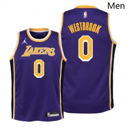 Lakers Russell Westbrook 2021 statement edition youth purple jersey - Zenithce