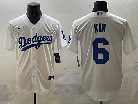 Los Angeles Dodgers #6 Hyeseong Kim White Cool Base Stitched Jersey - Zenithce