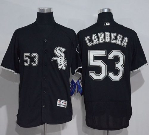 White Sox #53 Melky Cabrera Black Flexbase Authentic Collection Stitched Jersey - Zenithce