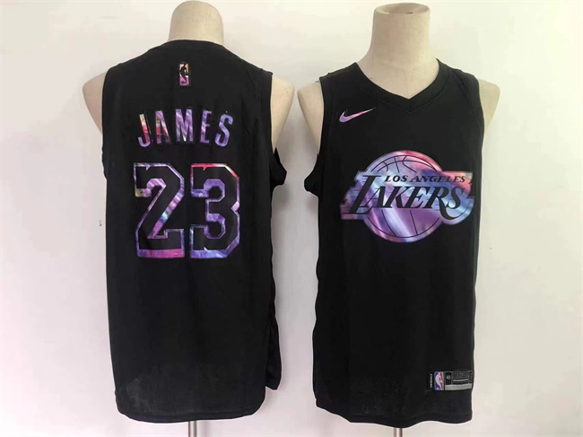 Los Angeles Lakers #23 LeBron James Black Stitched Jersey - Zenithce