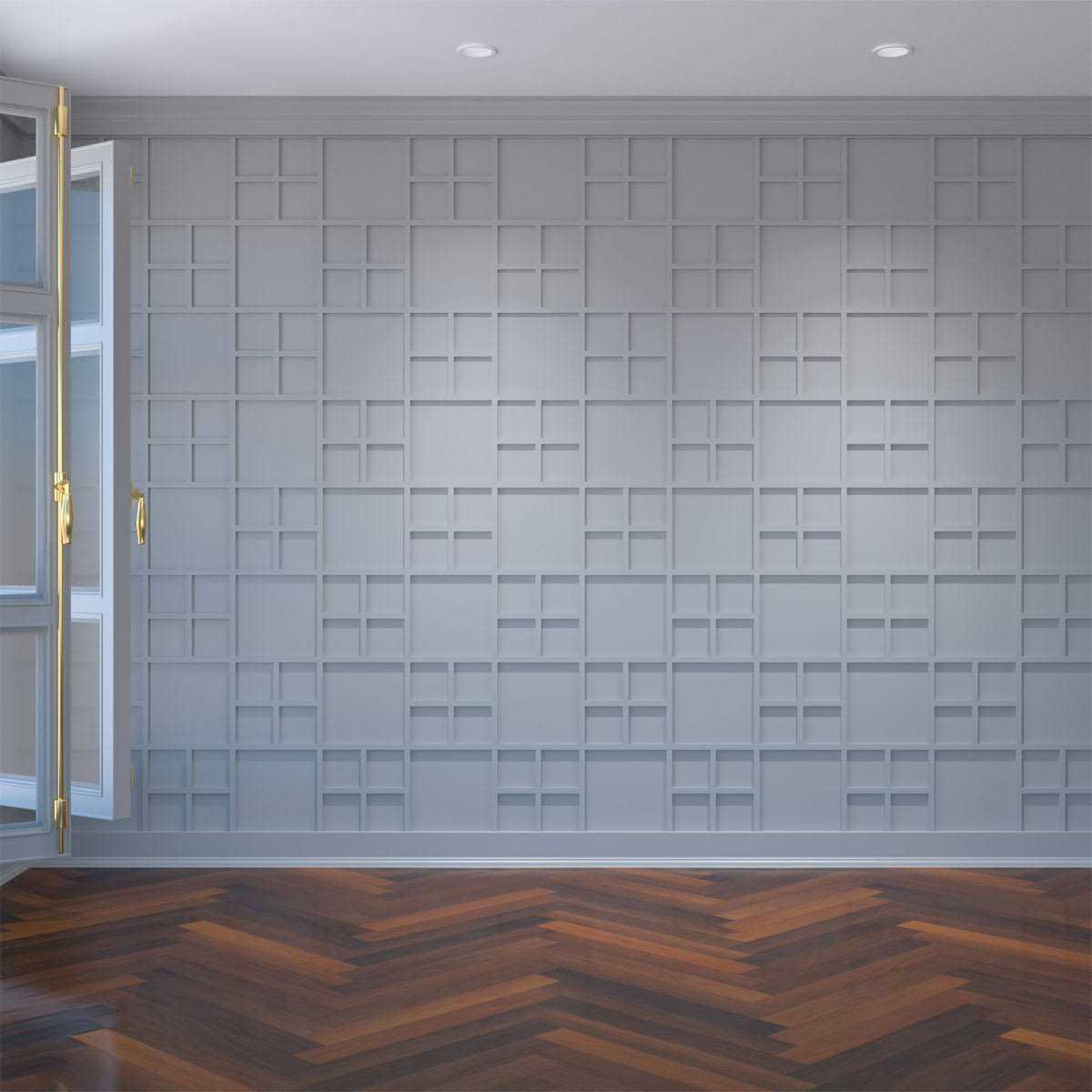 Ekena Millwork Burnett Decorative Fretwork Wall Panels in Architectural Grade PVC WALP - Zenithce