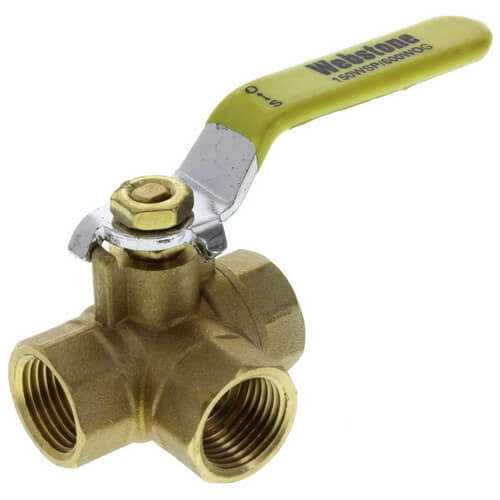 Webstone Threaded 3-Way Full Port Brass Ball Valve w/ L-Port - Zenithce