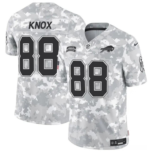 Buffalo Bills #88 Dawson Knox 2024 F.U.S.E. Arctic Camo Salute To Service Limited Stitched Jersey - Zenithce