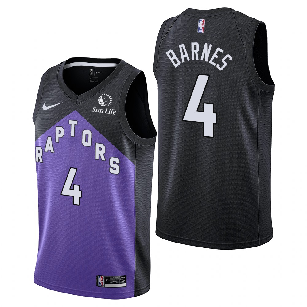 Toronto Raptors #4 Scottie Barnes Earned Edition Black Jersey - Zenithce