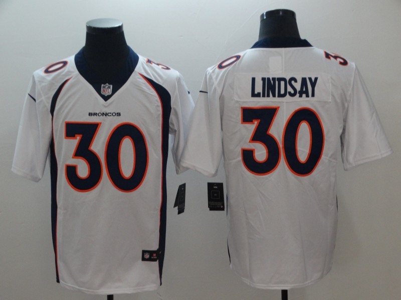 Denver Broncos #30 Phillip Lindsay White Vapor Untouchable Limited Stitched Jersey - Zenithce