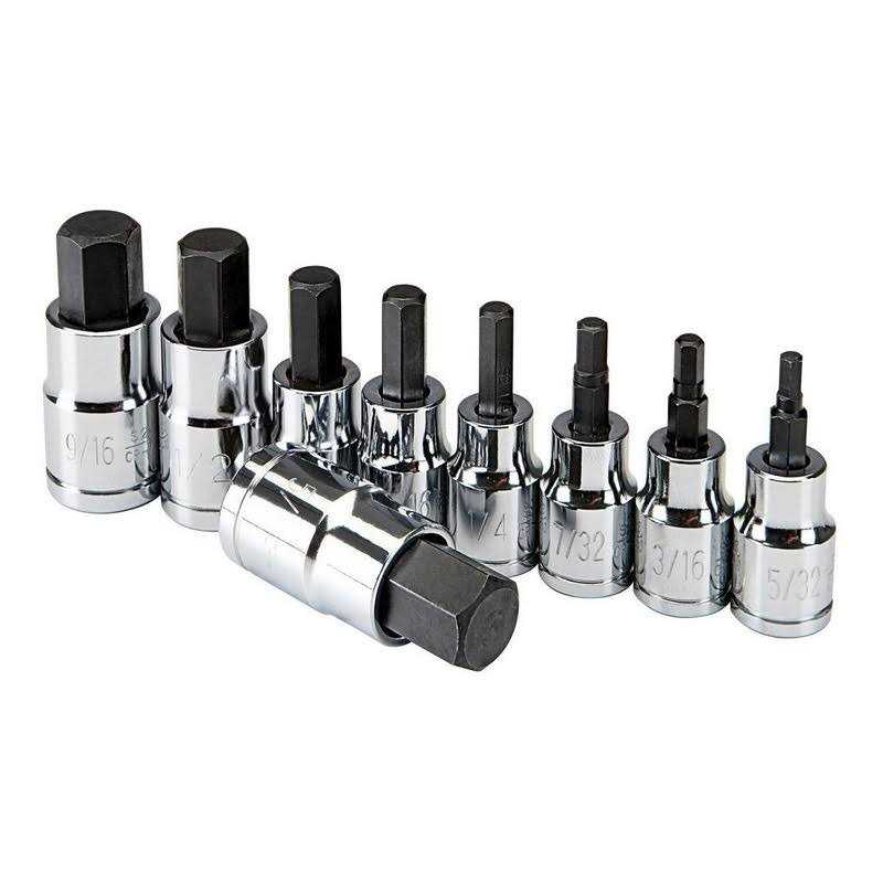 Pittsburgh 3/8 in. 1/2 in. Drive Metric Hex Socket Set - Zenithce