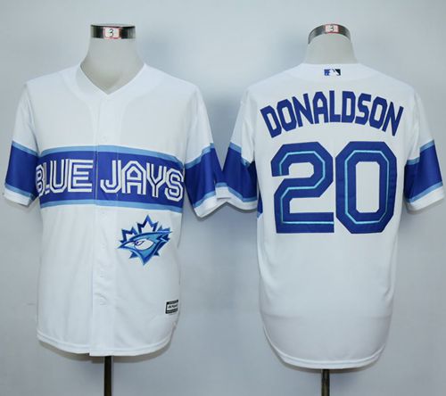 Blue Jays #20 Josh Donaldson White Exclusive New Cool Base Stitched Jersey - Zenithce
