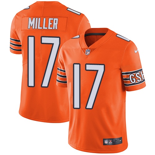 Chicago Bears#17 Anthony Miller Orange Vapor Untouchable Limited Stitched Jersey - Zenithce