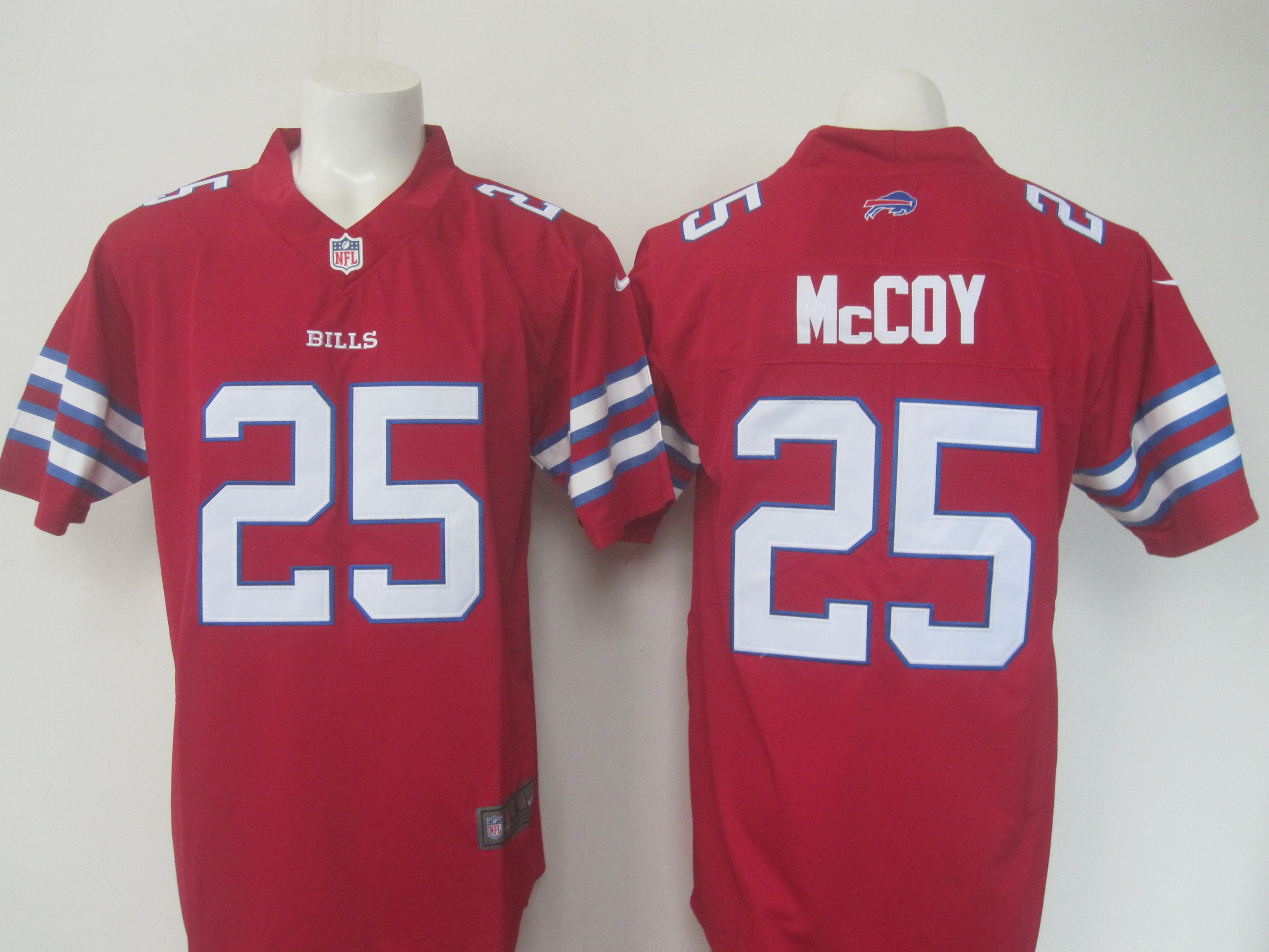 Bills #25 LeSean McCoy Red Limited Rush Stitched Nike Jersey - Zenithce