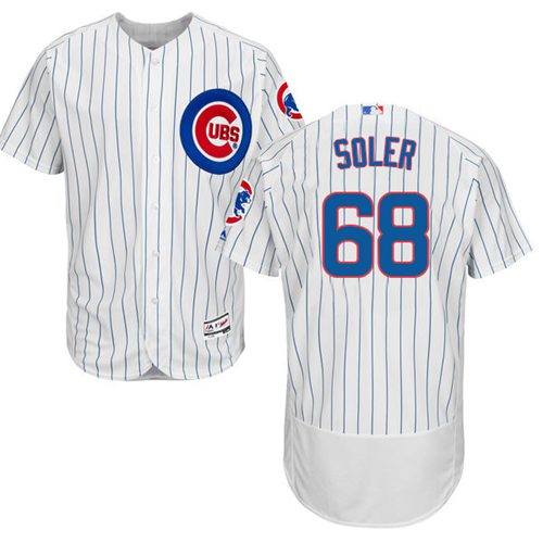Cubs #68 Jorge Soler White Flexbase Authentic Collection Stitched Jersey - Zenithce