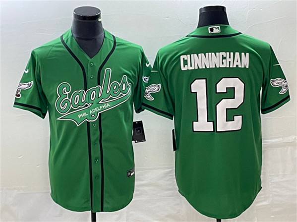 Philadelphia Eagles #12 Randall Cunningham Green Cool Base Stitched Jersey - Zenithce