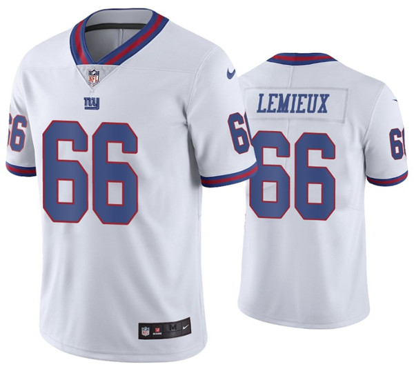 New York Giants #66 Shane Lemieux 2020 White Color Rush Stitched Jersey - Zenithce