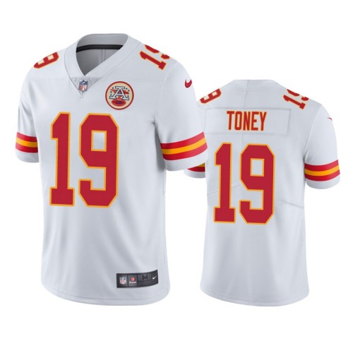 Kansas City Chiefs #19 Kadarius Toney White Vapor Untouchable Limited Stitched Jersey - Zenithce