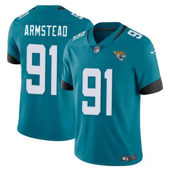 Jacksonville Jaguars #91 Arik Armstead Teal Vapor Untouchable Limited Stitched Jersey - Zenithce