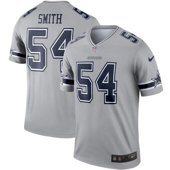 Dallas Cowboys #54 Jaylon Smith Gray Inverted Legend Jersey - Zenithce