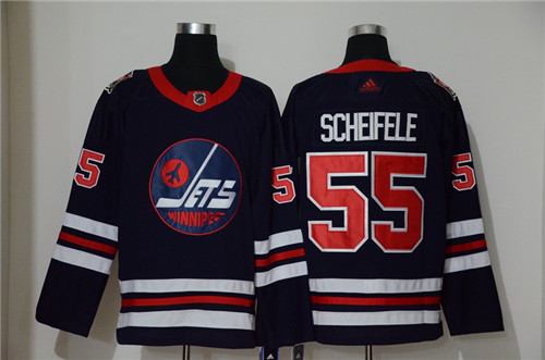 Winnipeg Jets #55 Mark Scheifele Navy Stitched Jersey - Zenithce