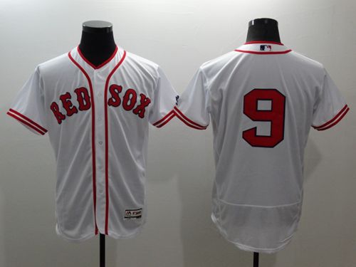 Red Sox #9 Ted Williams White Flexbase Authentic Collection Cooperstown Stitched Jersey - Zenithce