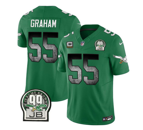 Philadelphia Eagles #55 Brandon Graham Green 2023 F.U.S.E. With 4-Star C Patch Throwback Vapor Untouchable Limited Stitched Jersey - Zenithce
