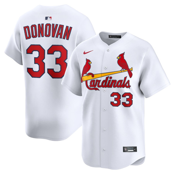 St. Louis Cardinals #33 Brendan Donovan White Home Limited Stitched Jersey - Zenithce