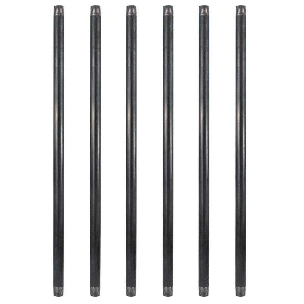 GeilSpace 3/4 Heavy Duty Pre-Cut Grey Metal Pipe, Industrial Steel Fits Standard 3/4 Inch Threaded Pipes and Fittings - Zenithce