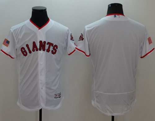 Giants Blank White Fashion Stars Stripes Flexbase Authentic Stitched Jerseys - Zenithce