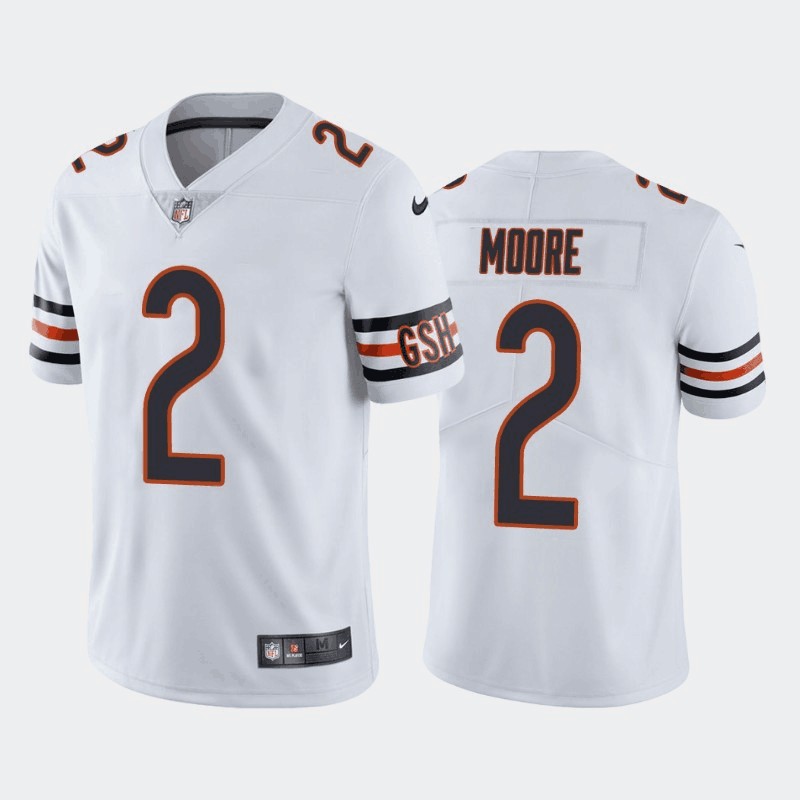 Chicago Bears #2 D.J. Moore White Vapor Untouchable Stitched Jersey - Zenithce
