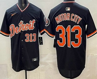 Detroit Tigers #313 Motor City Navy Limited Jersey - Zenithce