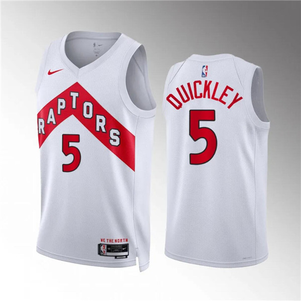 Toronto Raptors #5 Immanuel Quickley White Association Edition Stitched Jersey - Zenithce